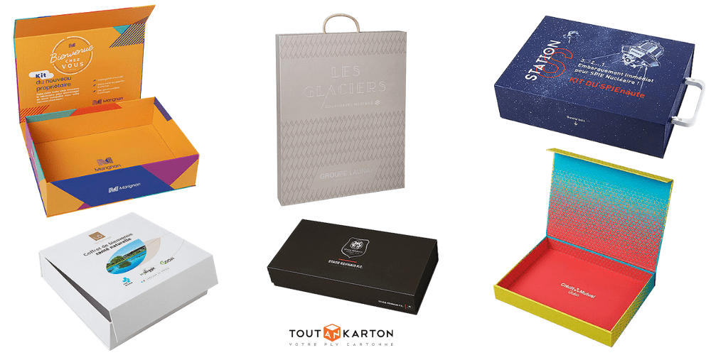Boîtes et coffrets personnalisés sur mesure pour welcome kit, welcome pack et cadeau d'entreprise