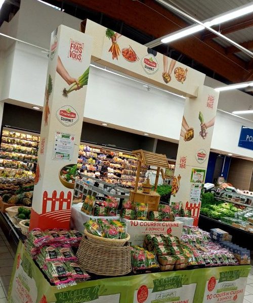 arche plv carton bac frais fruits et légumes grande distribution