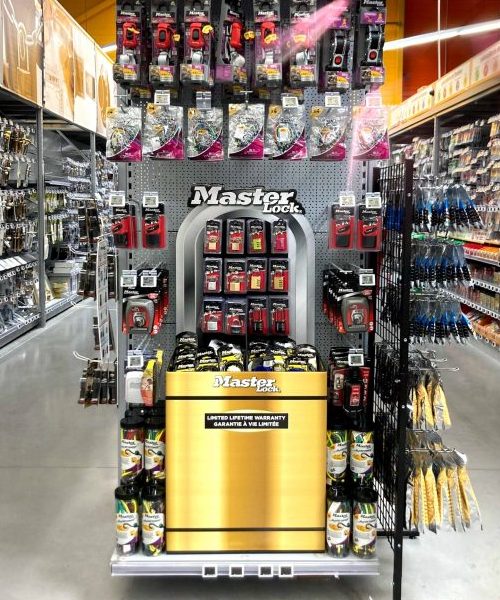 PLV présentoir carton à broches et bac fouille stockeur - display théâtralisé GSB GSA GSS