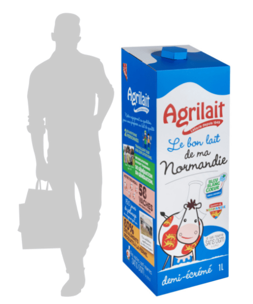 PLV factice géant de produit brique de lait Tetrapak