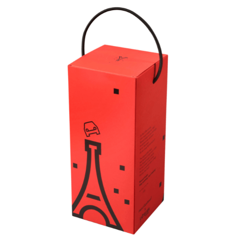 Boîte pliante luxe à poignée et calage interne - packaging carton sur mesure