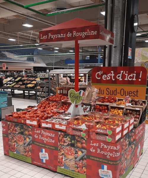 parasol publicitaire en carton personnalisable et recyclable