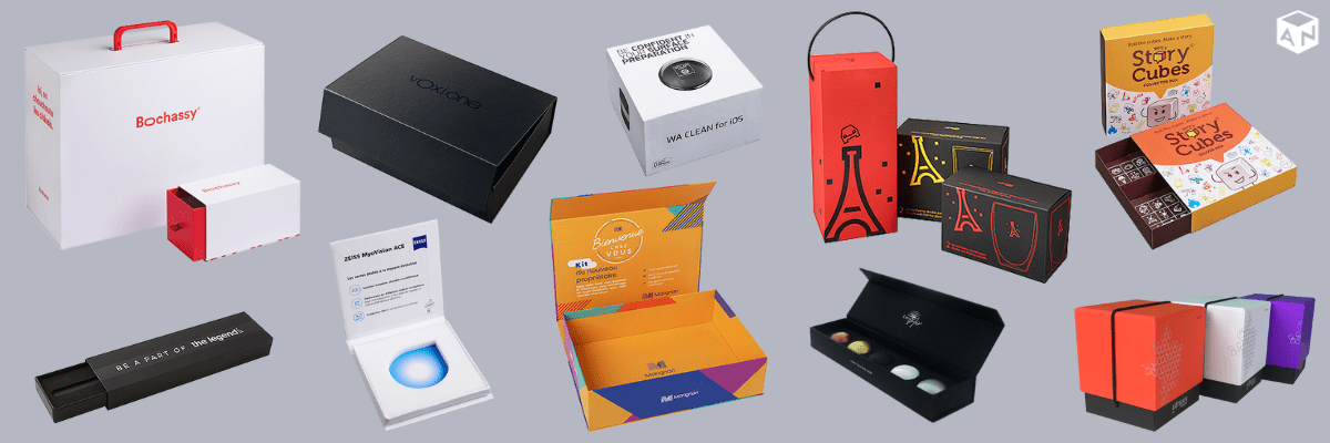 packaging : exemples de boîtes, coffrets et étuis carton entièrement personnalisés et fabriqués sur mesure