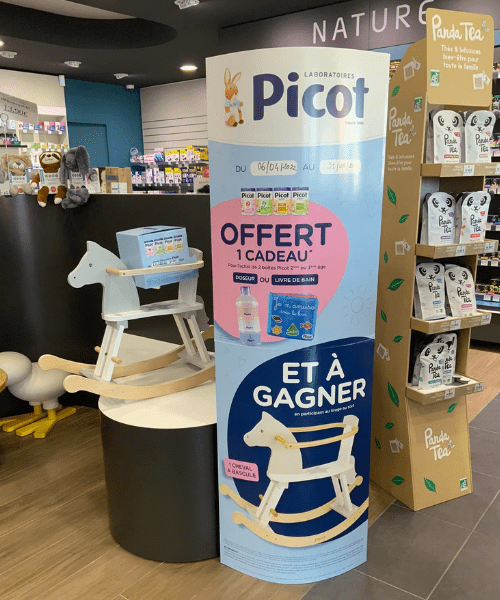 Animation PLV - Kit totem et urne jeu concours pour le pharmacie et la parapharmacie