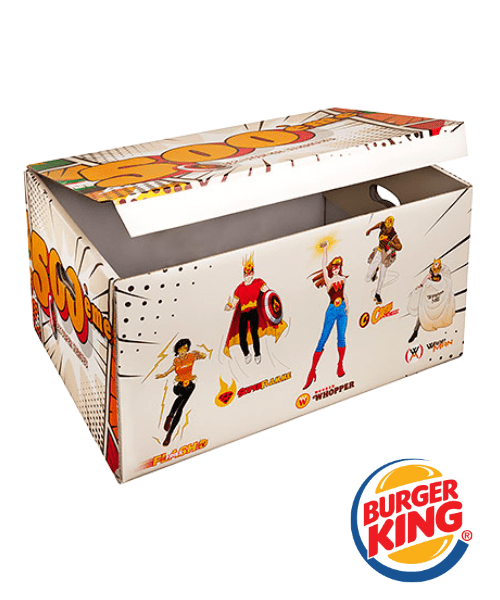 boite promotionnelle géante à poignées burger king