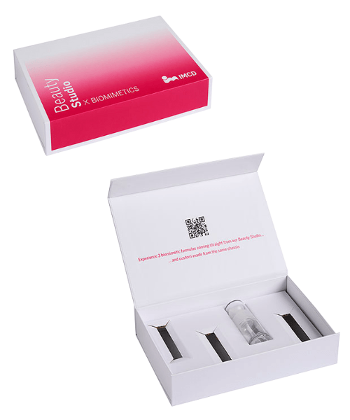 coffret d'échantillons de châssis cosmétiques