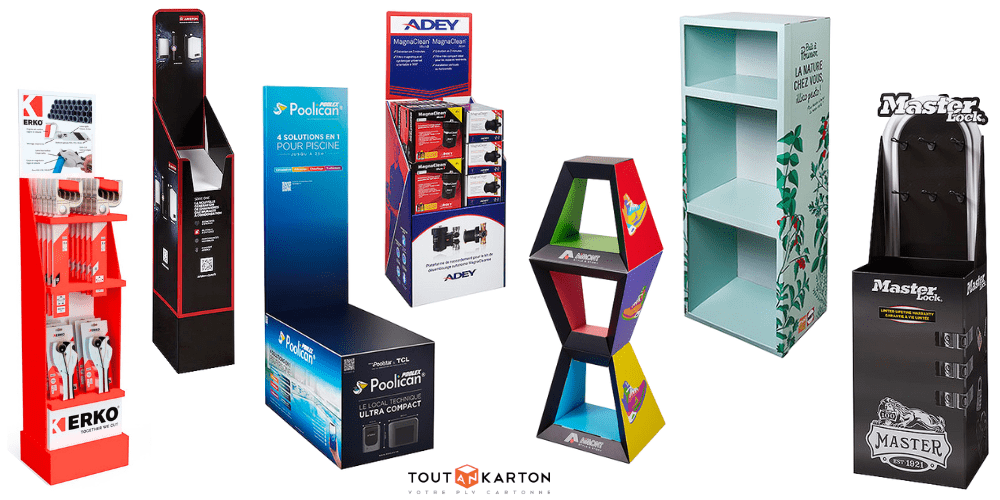 PLV display et présentoir de sol pour l'univers de la maison et du bricolage