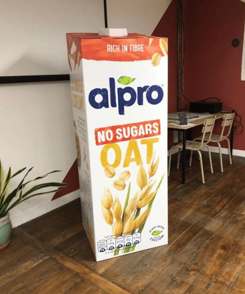 Factice de packaging brique de lait type Tetrapak