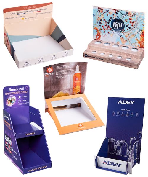 Présentoir de comptoir display carton