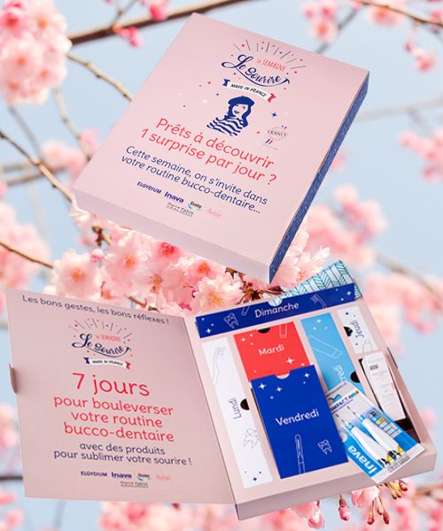 Coffret semainier cosmétique sur-mesure avec 7 compartiments type calendrier de l'Avent