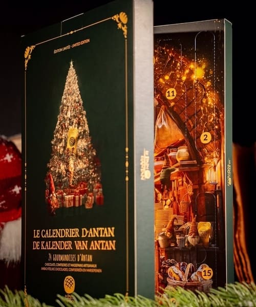 calendrier de l'avent étui paravent 24 cases pour chocolats