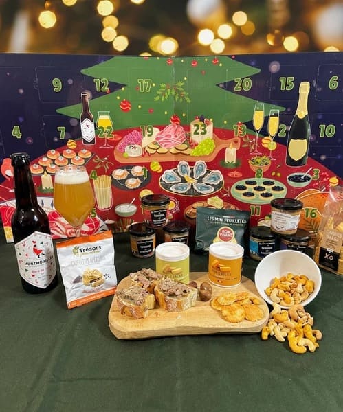 calendrier avent apéro boîte carton paravent 24 cases sur mesure