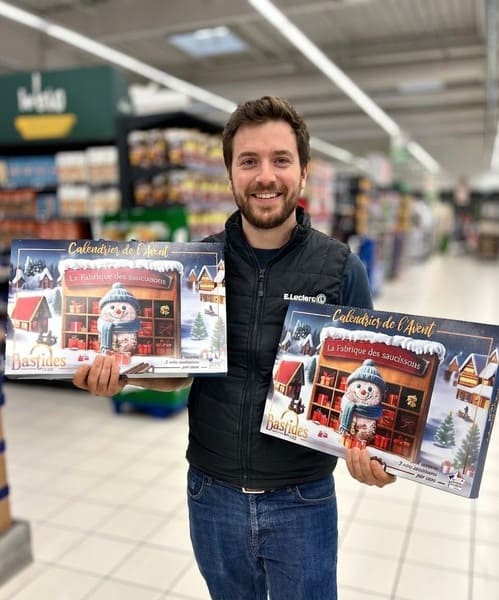 calendrier avent étui livre mini saucissons supermarché