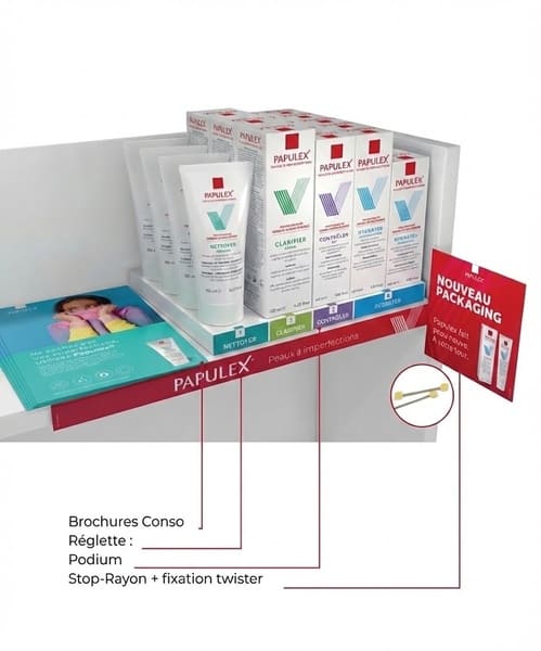 kit plv linéaire stop rayon cosmétique pharmacie