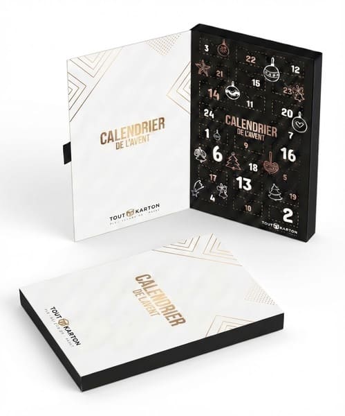 packaging calendrier de l'avent étui livre a3 carton personnalisable