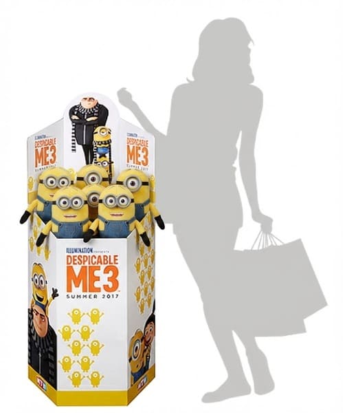 plv bac fouille carton pour peluches jouets