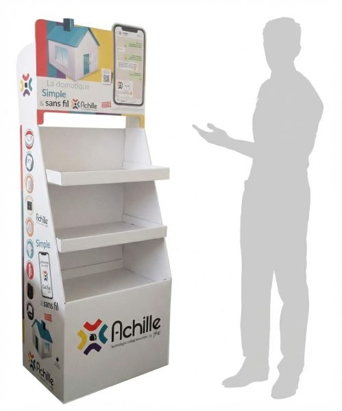 plv box 4 étagères carton sur mesure