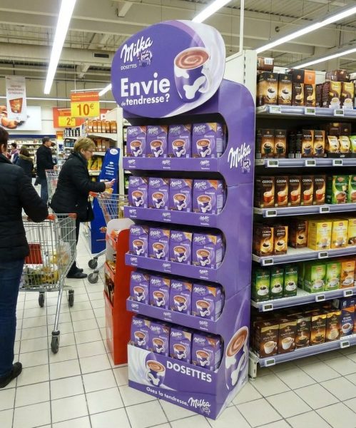 plv box carton automatique grande distribution