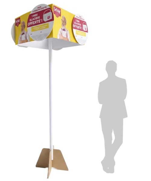PLV carrousel sur mat en carton sur mesure