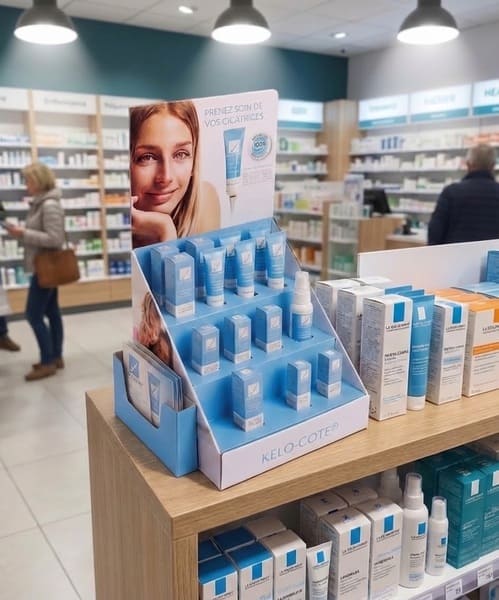 plv comptoir carton cosmétique sur mesure