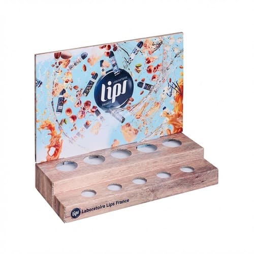 plv comptoir podium carton rembordé sur mesure
