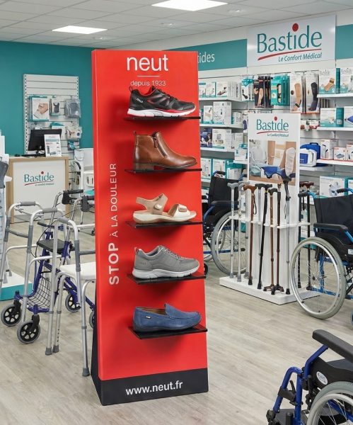 plv de sol présentoir orthopédie magasin médical