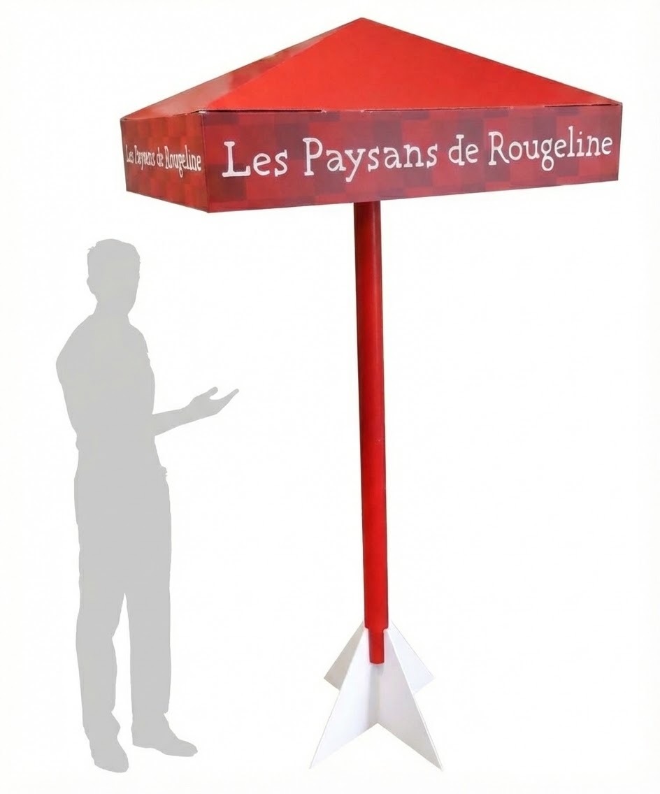 plv parasol carton sur mesure