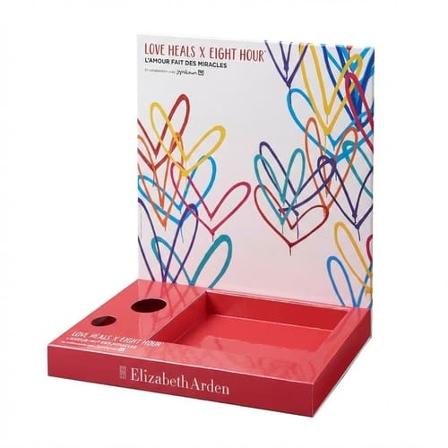 plv podium comptoir carton maquillage cosmétiques