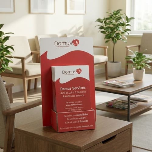 plv porte leaflets carton résidences médicalisées
