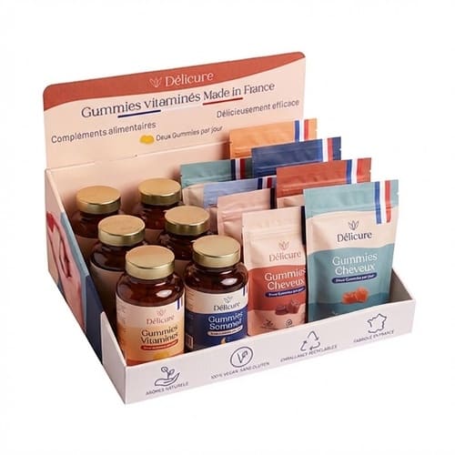 plv présentoir comptoir compléments alimentaires
