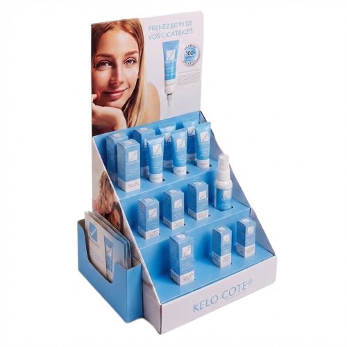 plv présentoir comptoir escalier cosmétiques