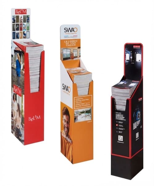 plv présentoir de catalogues sur mesure