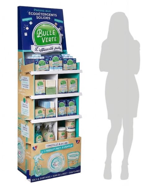 plv présentoir étagères carton sur mesure