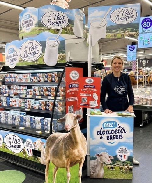 plv stand carton de dégustation supermarché