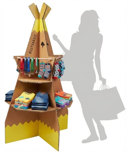 plv tipi carton alvéolaire vêtements enfants