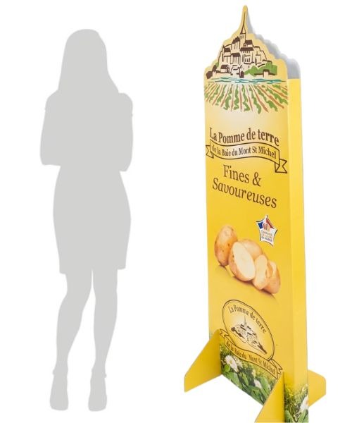 plv totem fronton silhouette en carton
