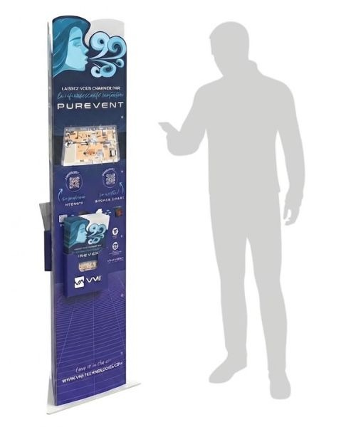 plv totem triangle carton de sol sur mesure