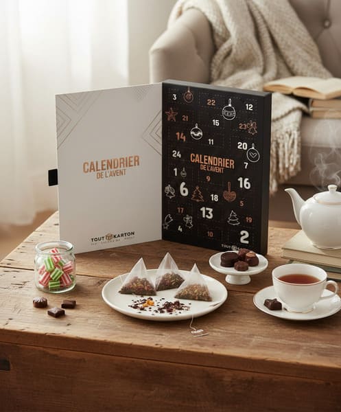 calendrier de l'avent chocolat t bonbo étui livre personnalisable