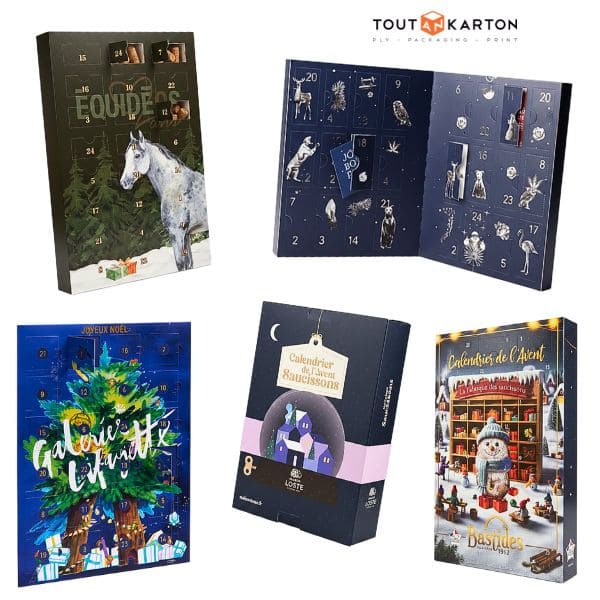 calendrier de l'avent en carton personnalisé fabrication française sur mesure
