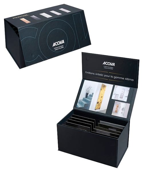 coffret présentoir échantillons matériaux finition équipement chauffage