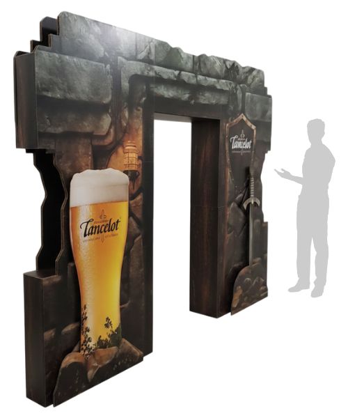 plv arche carton géante sur mesure avec découpe silhouette
