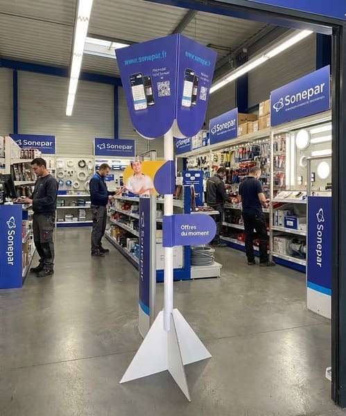 plv ilv fronton 3d sur mat magasin professionnel