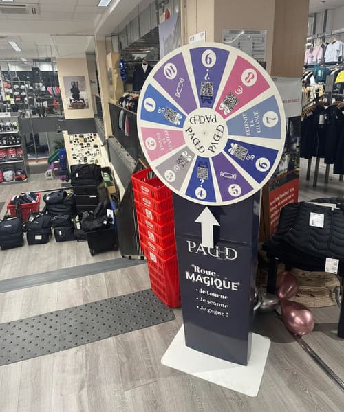 plv roue de la chance animation magasin