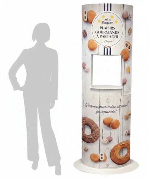 PLV totem niche stand dégustation sur mesure