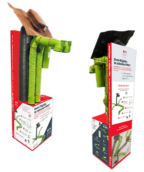 podium présentoir glorifieur pour produits techniques complexes