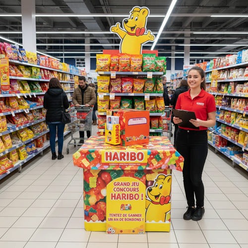 urne carton personnalisée jeu concours bonbon friandises supermarché