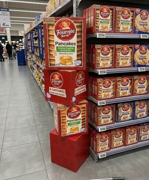 totem plv cubes pancakes grande distribution